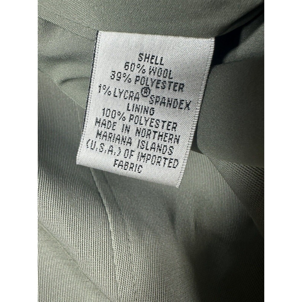 Talbots Size 14p Green Button Front Jacket Mandar… - image 4